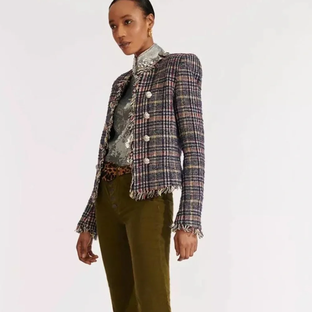 Veronica Beard Metallic Navy Tweed Jerry Jacket NWOT - Picture 5 of 11